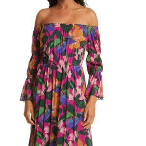 EUC Diane von Furstenberg DVF Cheryl Oasis Small Off-Shoulder Maxi Dress size XL